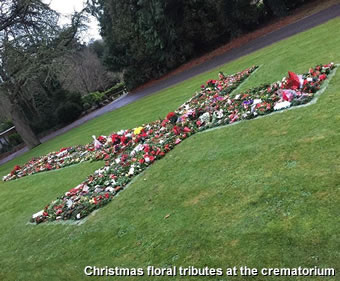 Christmas floral tributes at the crematorium (340)